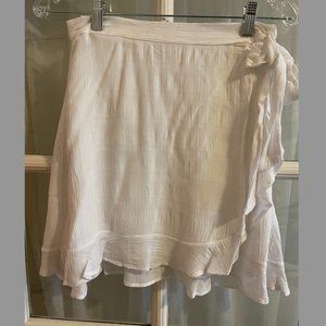 MUMU White Wrap Skirt
